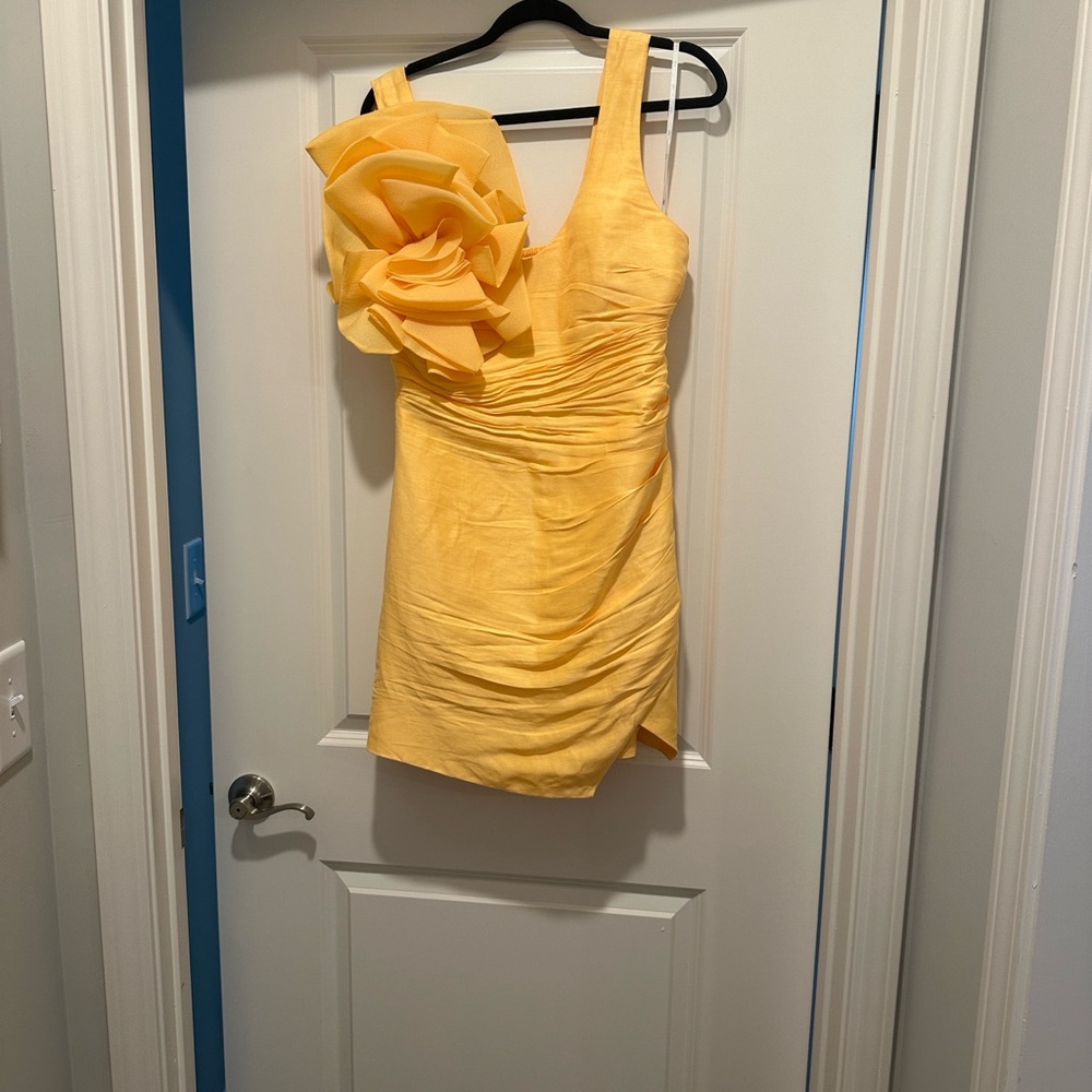 Aje One Shoulder Yellow Dress - Picture 6 of 6